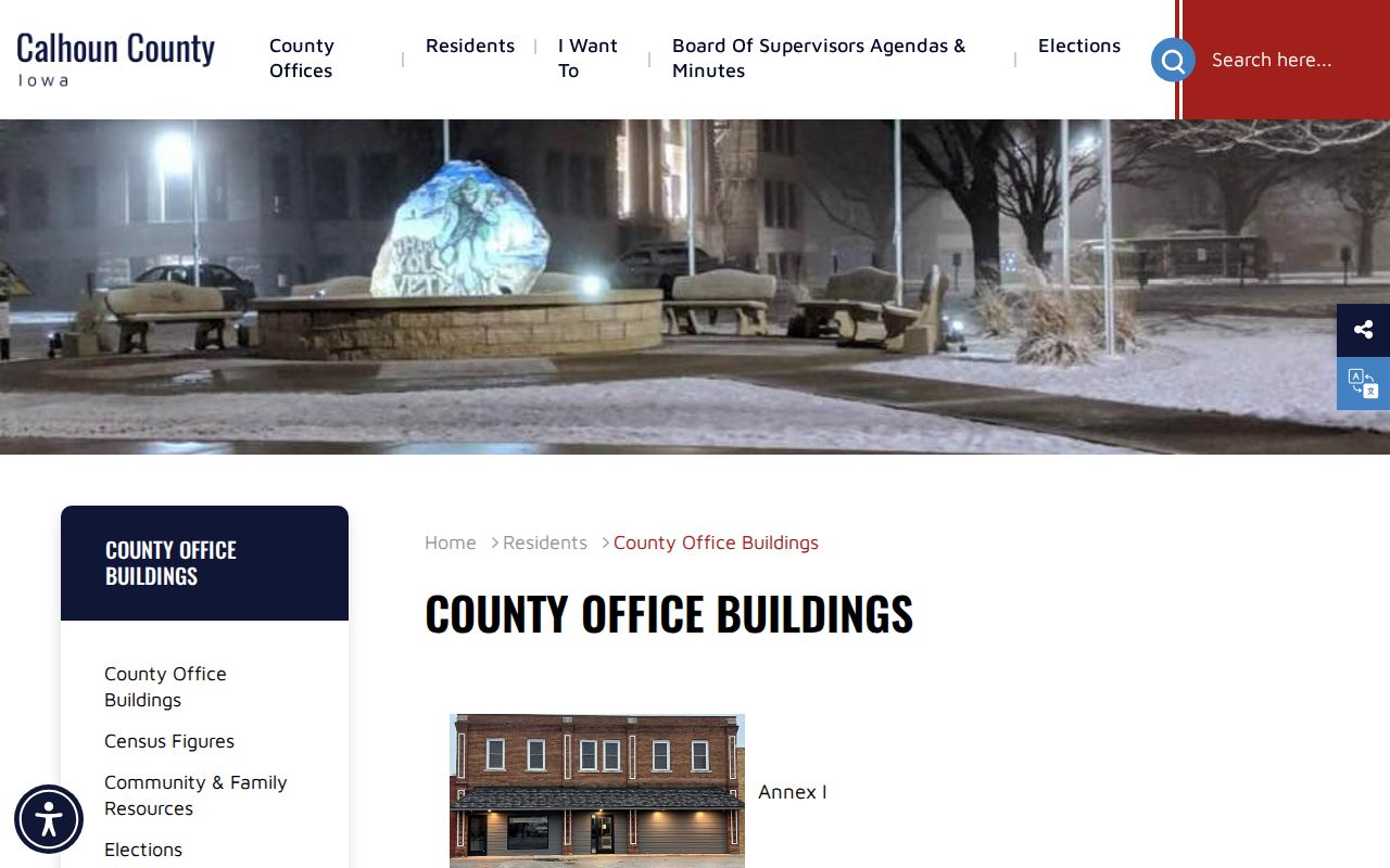Official Calhoun County courthouse and office listing